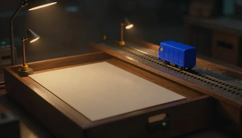 Miniature night diorama: a studio diorama