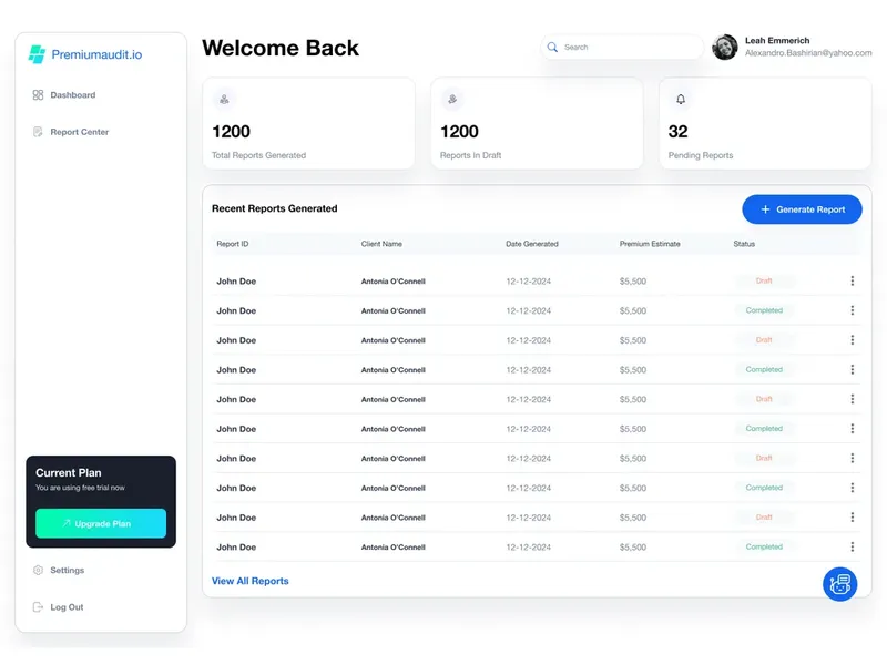 PremiumAudit.io product interface