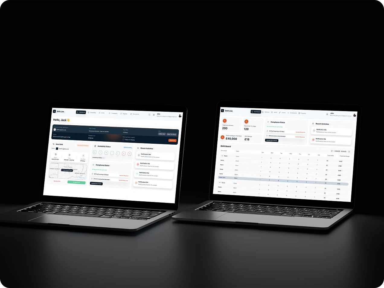 TankAware dashboard on laptop