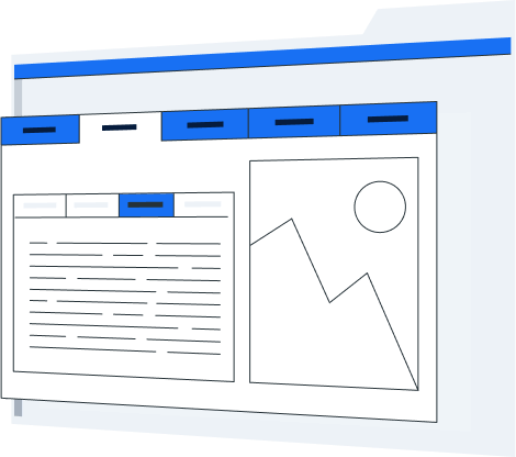 vector image of a web page skeleton