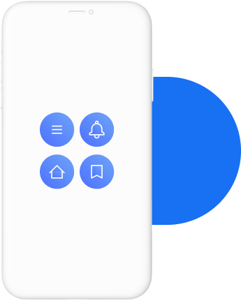 vector image of phone displaying icons of various elements, features