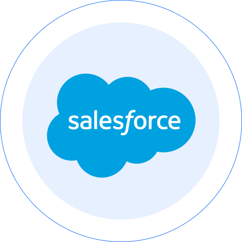 salesforce logo inside a big circle