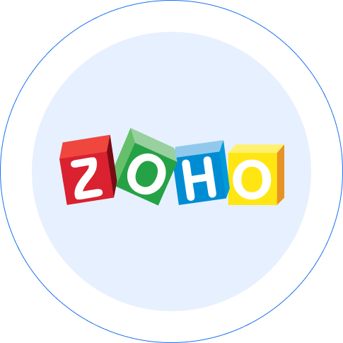 zoho logo inside a big circle
