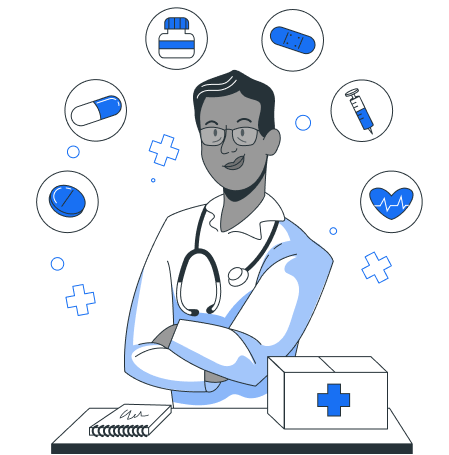 vector image of an medical professional