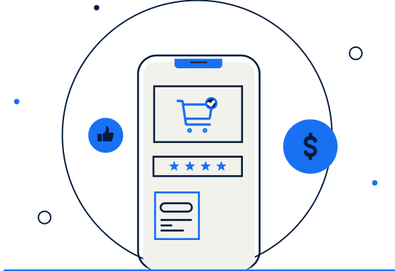 vector image of checkout process on mobile app