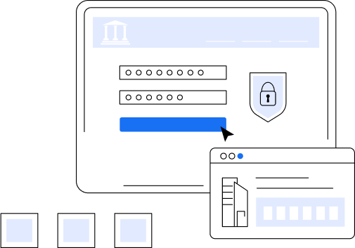 vector image of a bank and security
