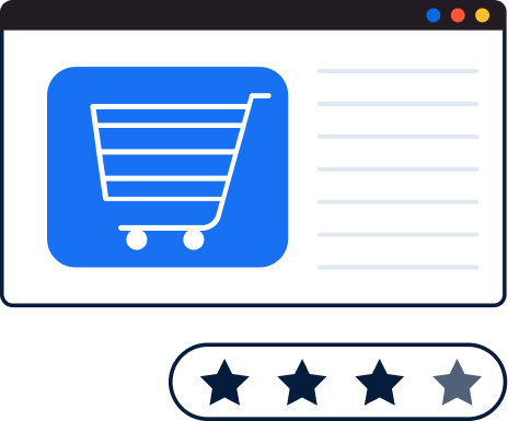 vector image of an web shopping cart