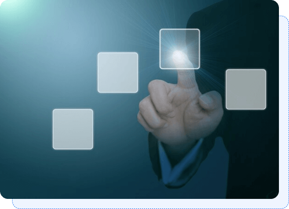 image of a person touching the screen